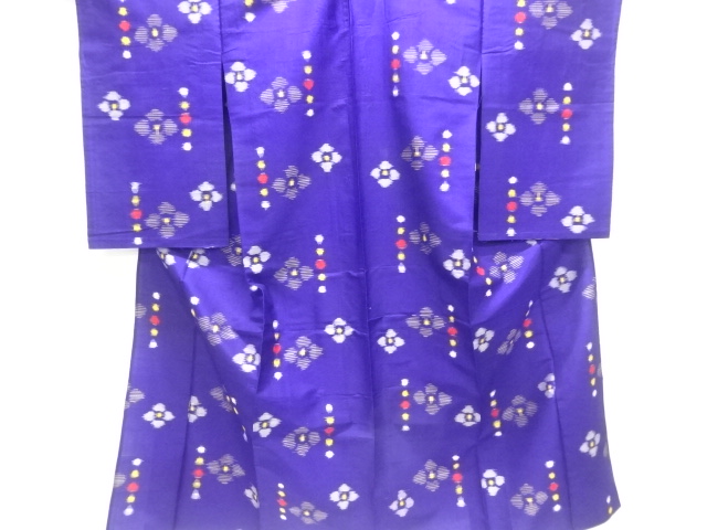JAPANESE KIMONO / ANTIQUE HITOE KIMONO / SILK / MEISEN / WOVEN FLOWER